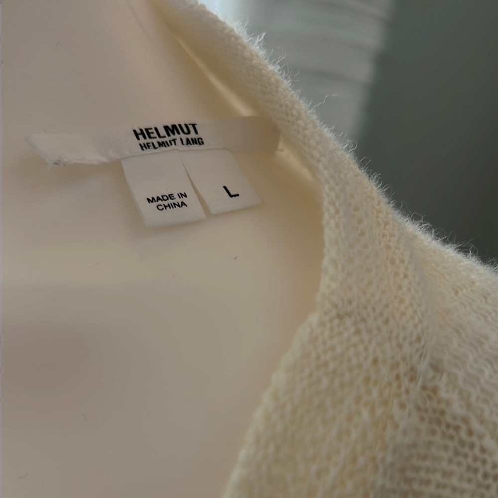Helmut Lang Off-White sheer cardigan